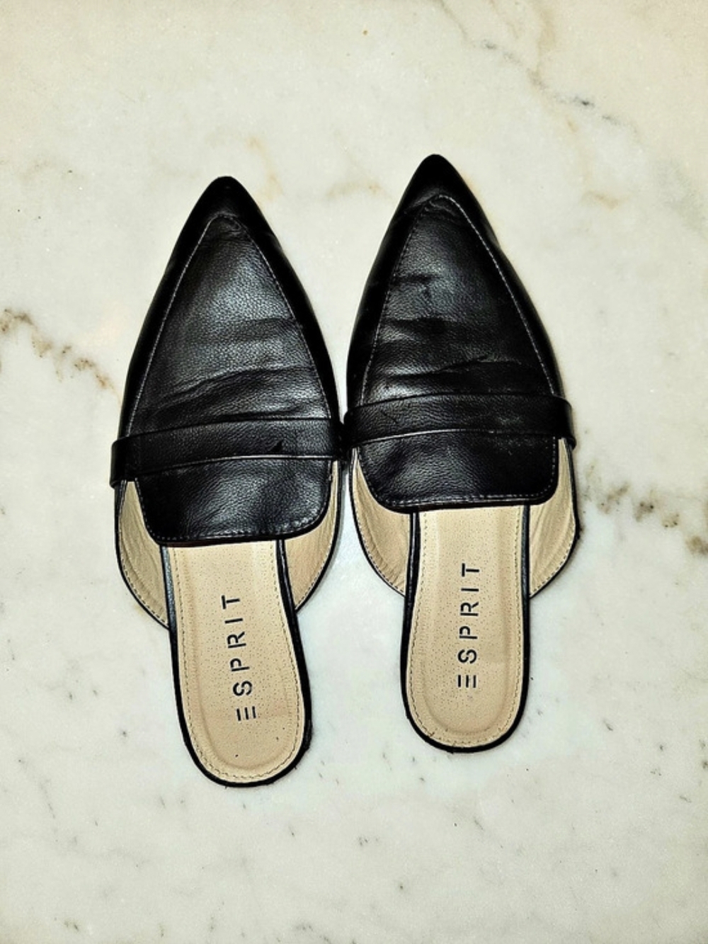 ESPRIT Mia Pointed Toe Mule Women's Black Mules